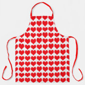 Red White Hearts Pattern Schort (Voorkant)