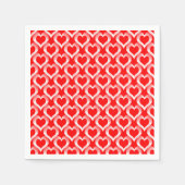 Red White Hearts Pattern Servet (Voorkant)