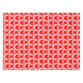 Red White Hearts Pattern Tafelkleed (Voorkant (Horizontaal))