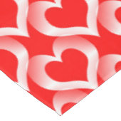 Red White Hearts Pattern Tafelkleed (Gekanteld)