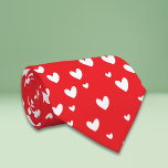 Red White Hearts Valentijnsdag Stropdas<br><div class="desc">Vul je Valentijnsdag kleding aan met dit schattige hart pattereerde stropdas in rode en witte kleuren. Geïllustreerd en ontworpen door Patricia Alvarez.</div>