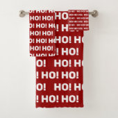 Red White Ho Ho Kerstfeestdag Bad Handdoek (Insitu)