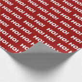 Red White Ho Ho Pattern kerstavond Cadeaupapier (Hoek)