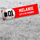 Red White-honkbalteam Bumpersticker