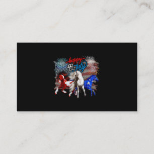 Red White Horse op 4 juli Vlag Vuurwerk Pa Visitekaartje