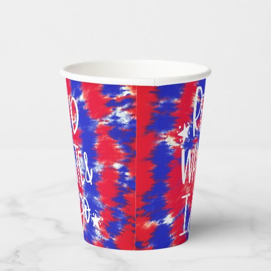 Red White I Do 4th July Bachelorette Papieren Bekers (Rechts)