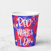 Red White I Do 4th July Bachelorette Papieren Bekers (Voorkant)