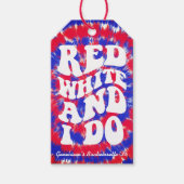 Red White I Do 4th July vrijgezellenfeest Cadeaulabel (Voorkant)