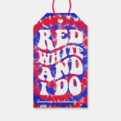 Red White I Do 4th July vrijgezellenfeest Cadeaulabel (Achterkant)