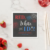 Red White & I Do 4th of July Napkins Servet (Insitu)