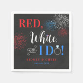 Red White & I Do 4th of July Napkins Servet (Voorkant)