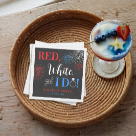 Red White & I Do 4th of July Napkins Servet