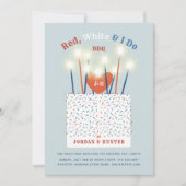 Red White I do BBQ Couple's Shower Kaart (Voorkant)