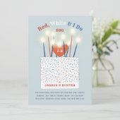 Red White I do BBQ Couple's Shower Kaart (Staand voorkant)