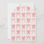 Red White & I Do Bow Blue Stripes Bridal Shower Kaart (Achterkant)