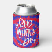 Red White I Do July 4th Bachelorette Party Blikjeskoeler (Blikje Voorkant)