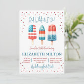 Red, White & I Do Patriotic Popsicle Vrijgezellenf Kaart (Staand voorkant)