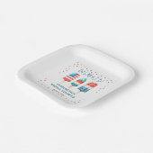 Red, White & I Do Patriotic Popsicle Vrijgezellenf Papieren Bordje (Gebogen)