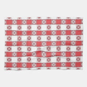 Red White Italiaanse tablet print Napkin Theedoek (Horizontaal)