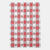 Red White Italiaanse tablet print Napkin Theedoek (Verticaal)