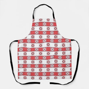 Red White Italy Tablecloth Print Paper Napkin Schort
