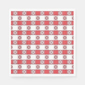 Red White Italy Tablecloth Print Paper Napkin Servet (Voorkant)