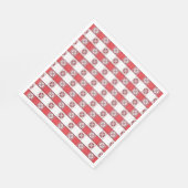 Red White Italy Tablecloth Print Paper Napkin Servet (Hoek)