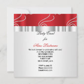 Red White Jewel Diamonds Silver Birthday Kaart (Achterkant)