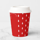 Red White Joy Christmas Papieren Bekers (Achterkant)