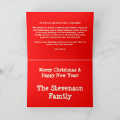 Red White Kerstmis — Jaarlijkse update Feestdagen Kaart (Binnen)