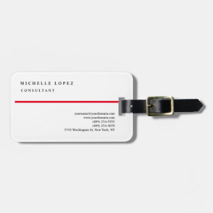 Red White klassiek elastisch bedrijf Bagagelabel
