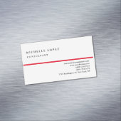 Red White klassiek elastisch bedrijf Magnetisch Visitekaartje (Voorbeeld)