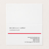 Red White klassiek elastisch bedrijf Visitekaartje (Buitenkant ongevouwen)