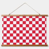 Red White Kroatisch controllerpatroon Hangend Wandkleed (Voorkant)