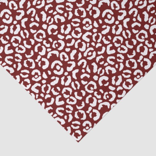 Red White Leopard Print Tissuepapier (Detail)