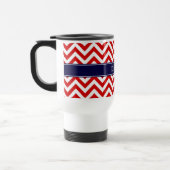 Red White LG Chevron Navy Blue Name Monogram Reisbeker (Links)