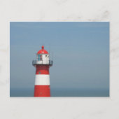 Red White Lighthouse Post Card Briefkaart (Voorkant)