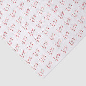 Red & White Love Arrow-Valentijnsdag Tissuepapier (Detail)