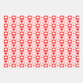 Red White Love harten Valentijnsdag Inpakpapier Vel (Voorkant 2)