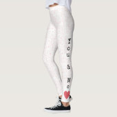 Red & White Love Heart Modern Happy Valentines Day Leggings (Links)