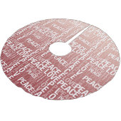 Red White Love Peace Kerstboom Rok (Gekanteld)