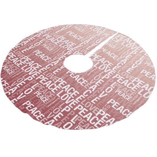 Red White Love Peace Kerstboom Rok (Gekanteld)