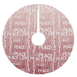 Red White Love Peace Kerstboom Rok