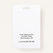 Red White Medical Ziekenhuis Klinische foto ID Badge (Achterkant)