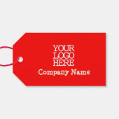 Red White Merry kerst Natitivity Scene Company Cadeaulabel (Achterkant Horizontaal)