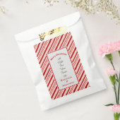 Red White Merry kerstfeestjes personaliseren Bedankzakje (Gezegeld)