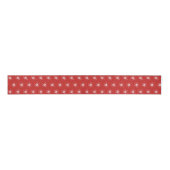 Red White Mini Snowflake Kerstmis Grosgrain Lint (Voorkant)
