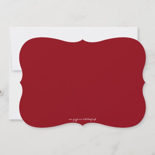Red & White Modern Snowflake Holiday Party Invite Kaart (Achterkant)