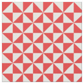 Red White Modern Triangles Pattern Fabric Stof (Close Up)