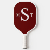 Red White Monogram op maat Pickleball Paddle (Achterkant)